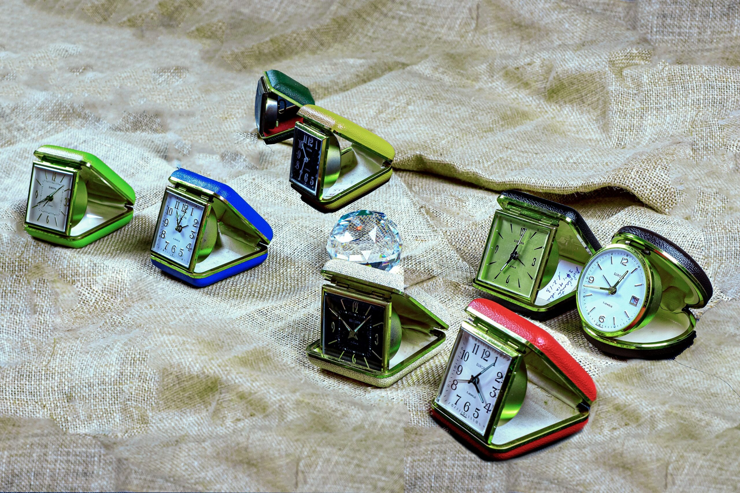 A side-by-side comparison of traditional watches and modern math watches.