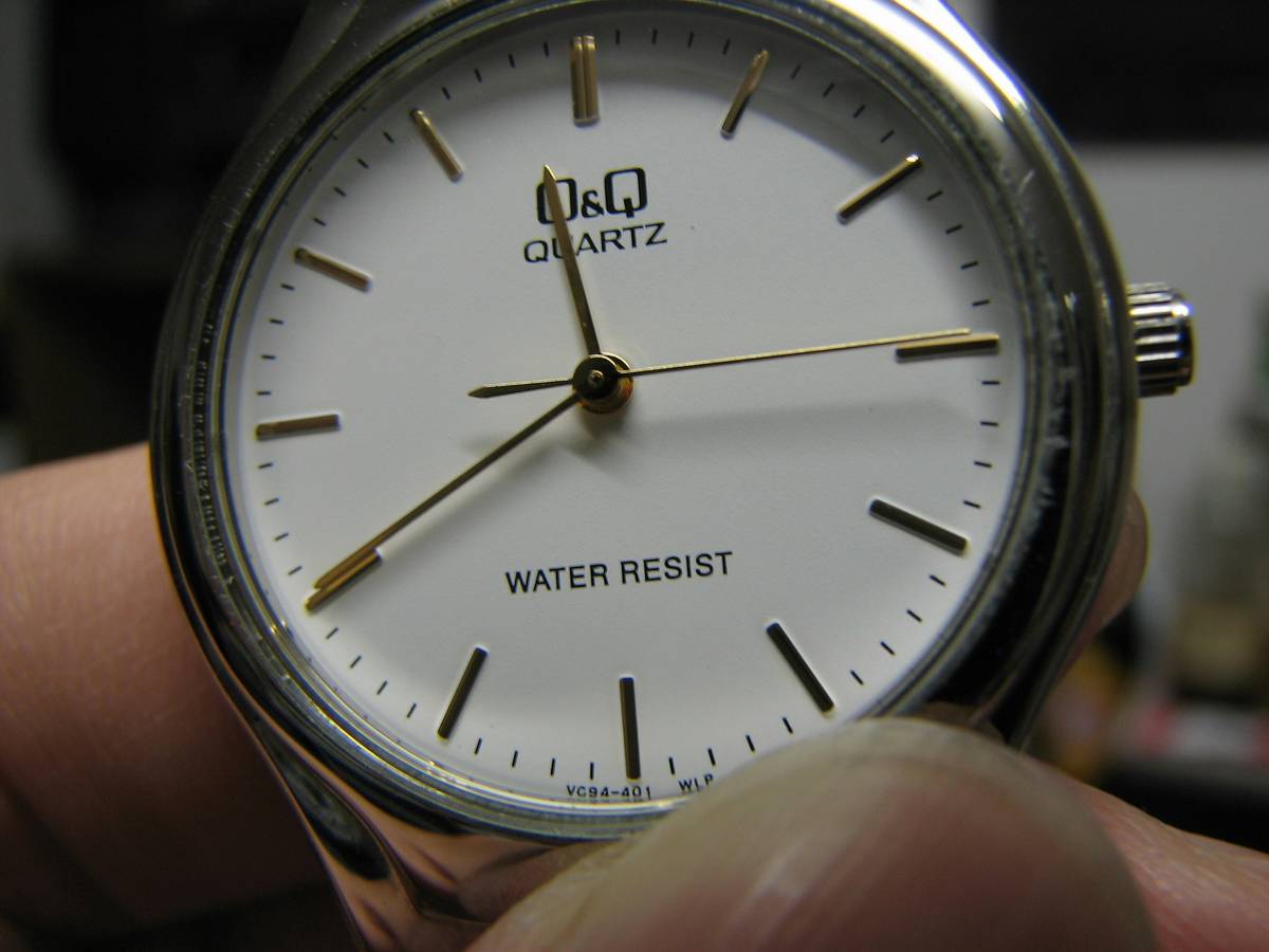 Close-up shot of a waterproof non programmable watch submerged in water