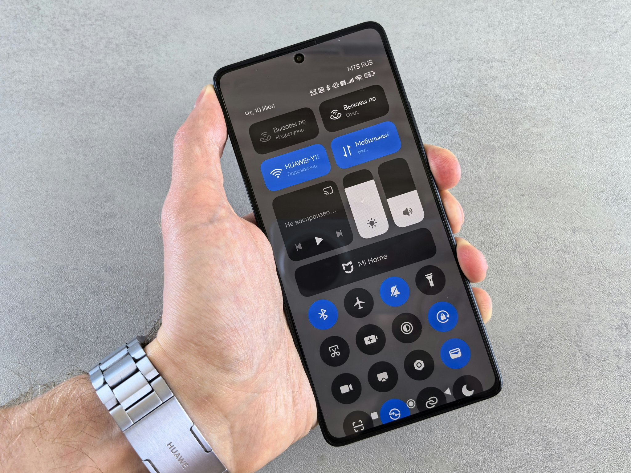 Modern minimalist watch calculator with LED display