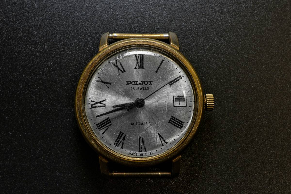 Close-up shot of modern wearable tech devices including exam wristwatches