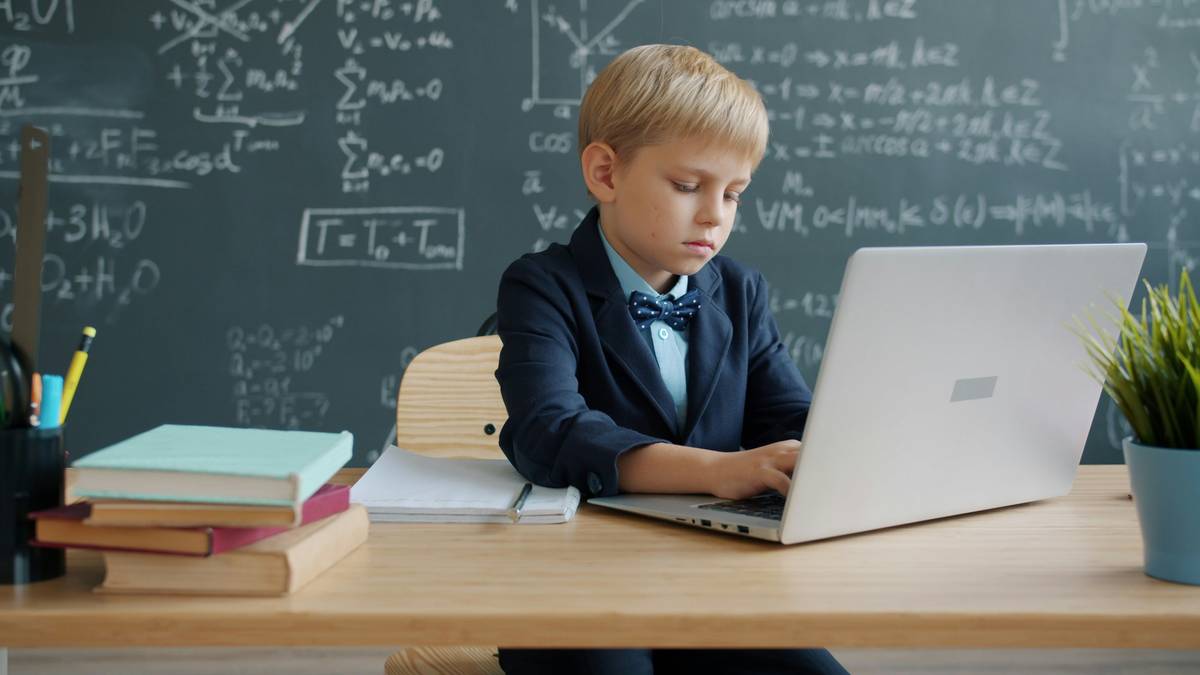Modern smart classroom setup with interactive whiteboards and tablets